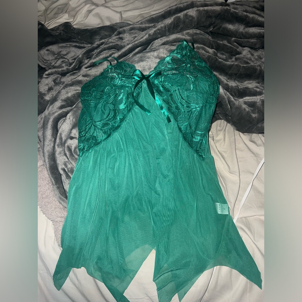 Forest green mesh fairy dress